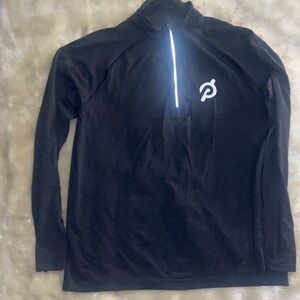 Peloton Black Reflective Half-Zip Long Sleeve Top